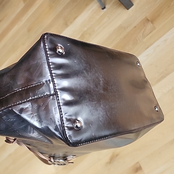 Michael Kors Gun Metal Metallic Jet Set Tote Bag - Picture 7 of 17